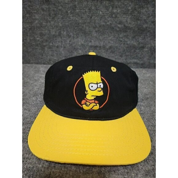The Simpsons Bart Simpson Black Adjustable Snapback Hat New‎ (AB2) - Picture 1 of 3